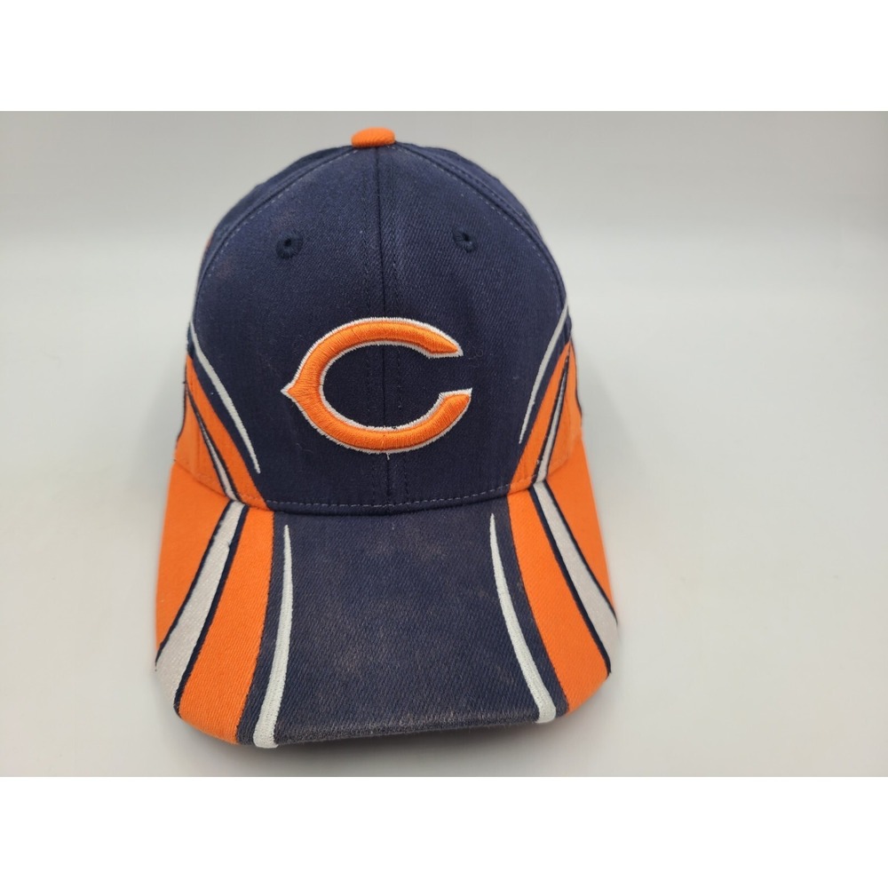 Youth Chicago Bears Reebok Flex Fitted Hat Cap Boy Girl NFL Football Blue Orange